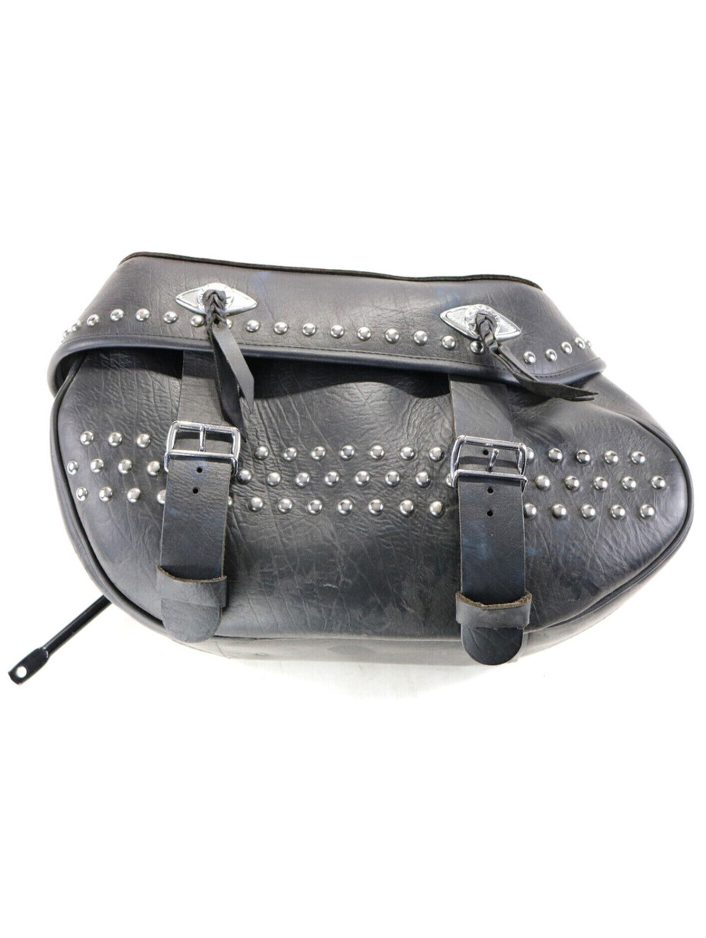 heritage softail harley davidson saddlebag left side 90476-09 soft leather studs